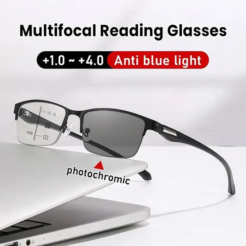 Ultra-Light Multi-Focal Photochromic Reading Glasses