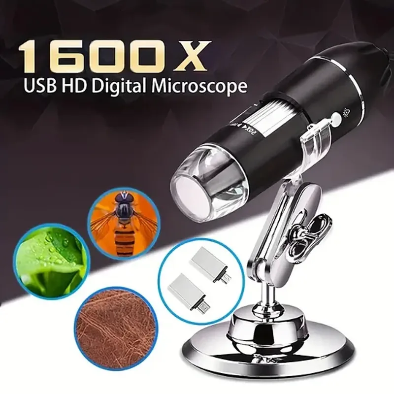 Digital HD Microscope 50x-1600x Magnification (PC & Phone Connectable)