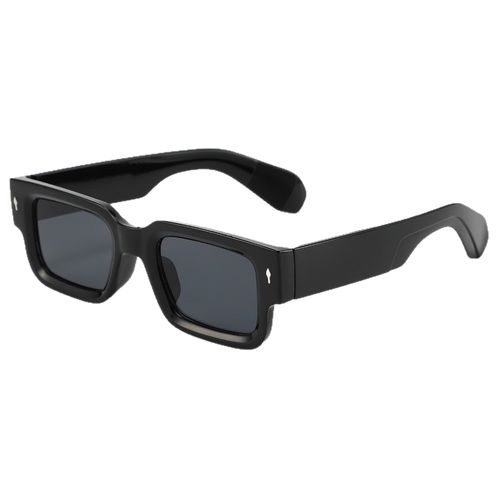 Square UV Protection Sunglasses, European & American Ins Trendy Runway Street Style Arrow Rivet Shades