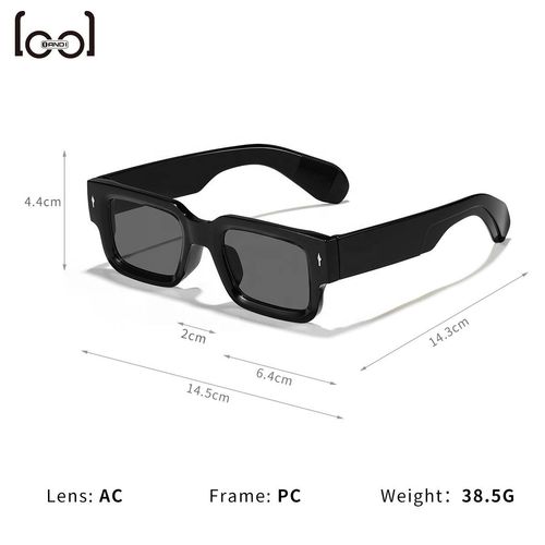 Square UV Protection Sunglasses, European & American Ins Trendy Runway Street Style Arrow Rivet Shades