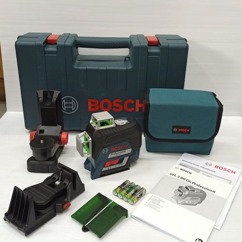 Reducere de 50% pe perioadă limitată—Nivel laser Bosch cu 16 linii GLL3-80CG: baterie originală + încărcare rapidă + cutie de depozitare pentru scule, rază vizibilă de până la 120 de metri sub lumină puternică Copiere
