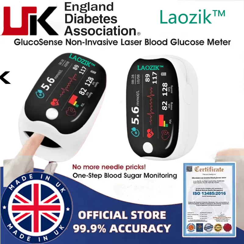 LAOZIK™ Gelişmiş Lazer Kan Şekeri Ölçüm Cihazı – Delme gerektirmez, %99,9 doğruluk!