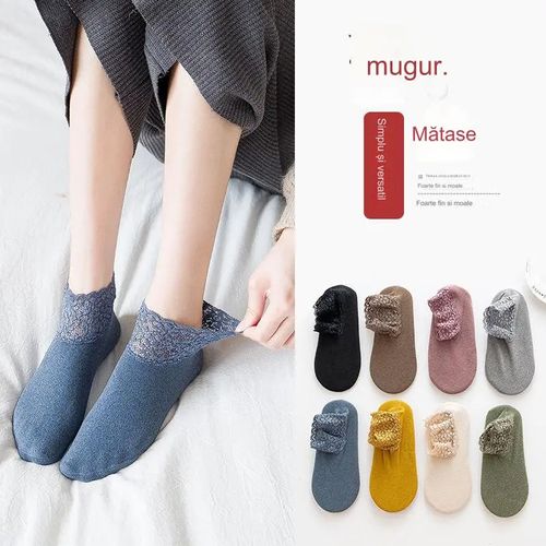 💃🧦 Șosete calde din dantelă pentru femei, toamnă iarnă - Deodorante și anti-transpirație - Disponibile în mărimile 35-42