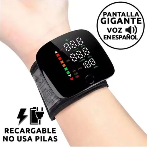 Újratölthető Csukló Vérnyomásmérő Hangos Közléssel (USB-C)