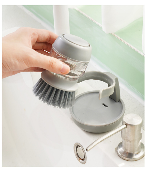 Handheld Liquid Storage Pot Scrubber for Kitchen