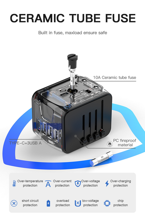 multi-functional travel adapter plug
