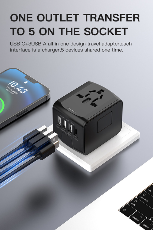 multi-functional travel adapter plug