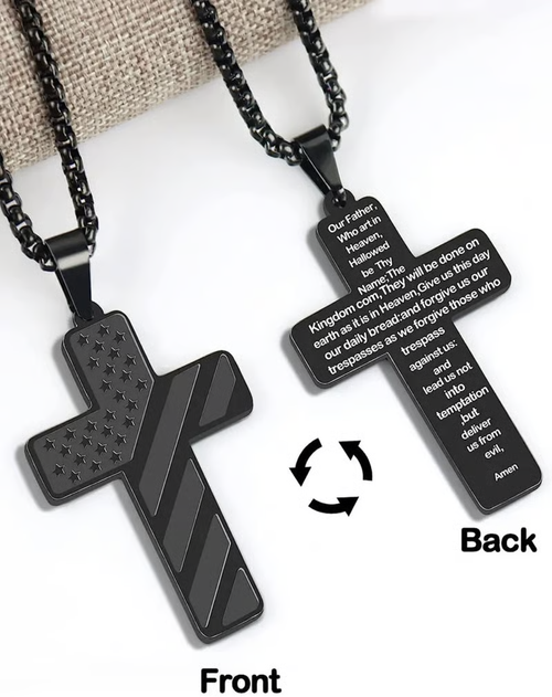 🎁IronPride Cross American Flag Cross Necklace