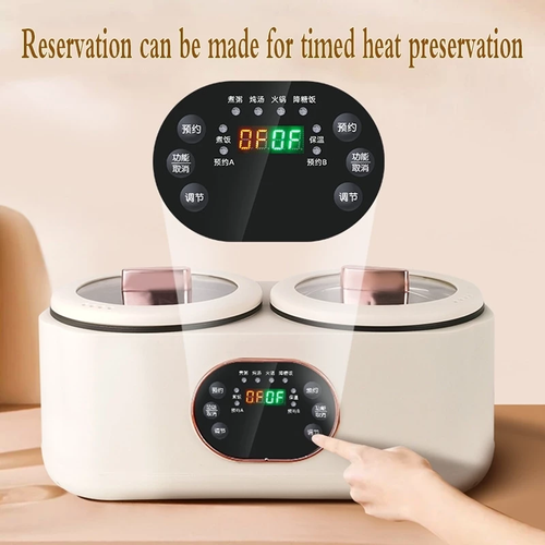 1.8L+1.8L Intelligent Double-bladder Electric Rice Cooker electric hot pot reservation heat preservation non-stick pot