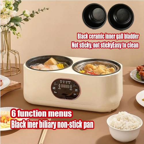 1.8L+1.8L Intelligent Double-bladder Electric Rice Cooker electric hot pot reservation heat preservation non-stick pot