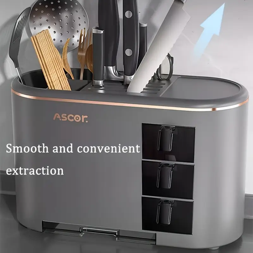 Double-layer kitchen countertop storage rack