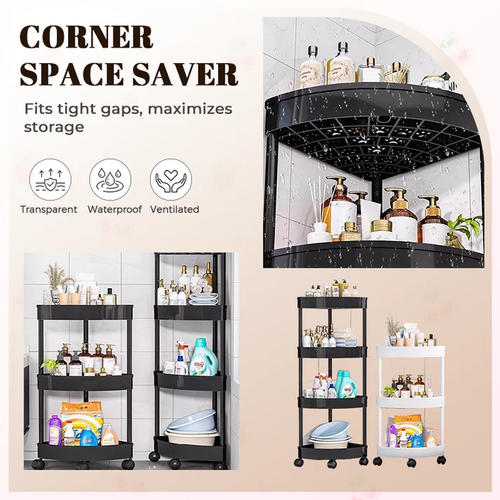Corner Storage Rack with Wheels