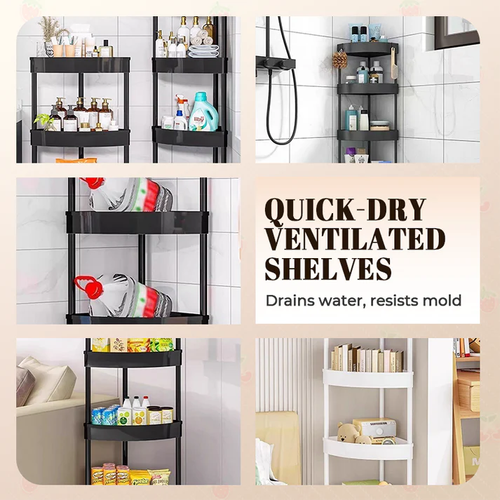 Corner Storage Rack with Wheels