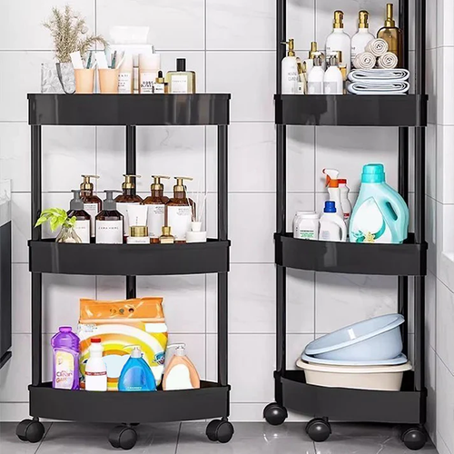 Corner Storage Rack with Wheels