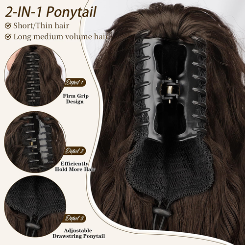 Clip-in Ponytail Wig