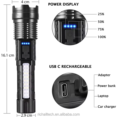outdoor powerful LED flashlight