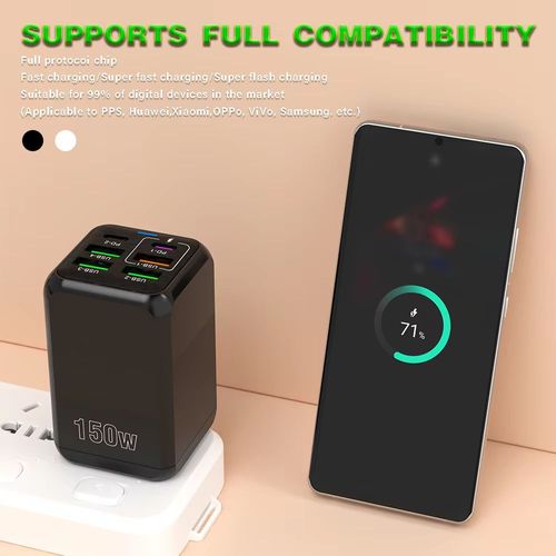 150W Africa Power King - Charge 4 Devices at Once! ⚡ EU-Certified • Voltage Warrior • QC3.0 Smart Charging