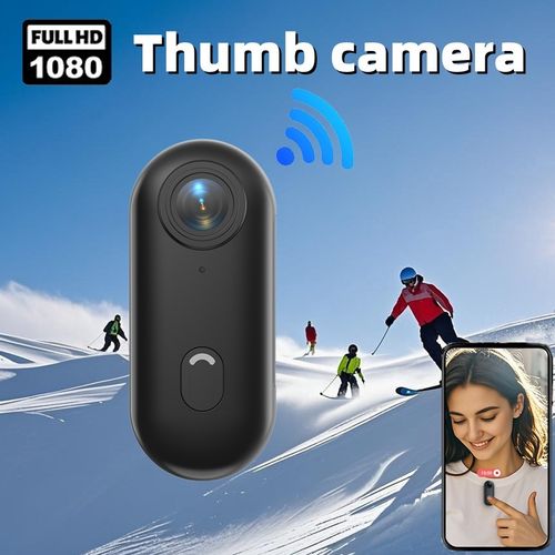 1080P Thumb Camera WiFi Body camera with 32GB Memory card Outdoor Action camera Vlog camera 1920*1080P Video, Ideal for Cycling, Hiking