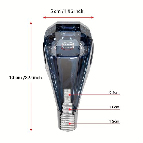 XUDA Crystal Gear Shift Knob, Crystal Seven Color LED Shift Handle, Plug and Play, Portable Side Interface, Comfortable Grip, Durable and Scratch Resistant, Suitable for Toyota