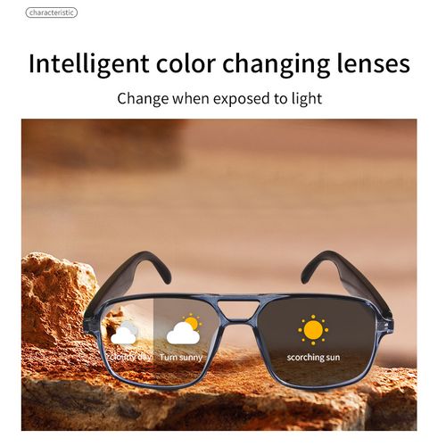 New Design Transparent Smart Glasses AI AI Assistant TWS Phone Calls Bluetooth Music Playback