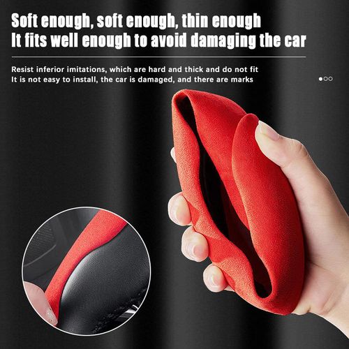 🔥Universal Colorful Suede Material Car Steering Wheel Cover Anti-skid Durable Steering Wheel Accessories🔥