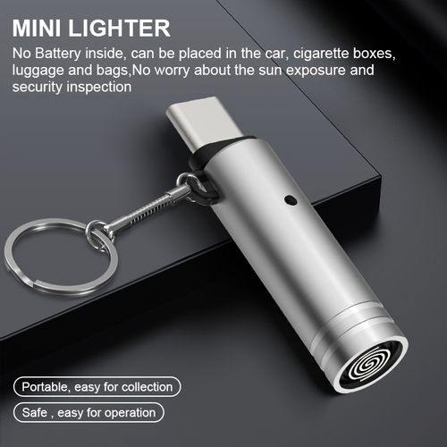 2pcs Black and Argent & USB Type-C Link, Ignition Start, Double USB Charger - Silvery and Black Metal Finish, Suitable for Home Car, 36V or Less, Compact Design Easy to Use, Fashionable Metal Design| Metal Surface, Without Battery