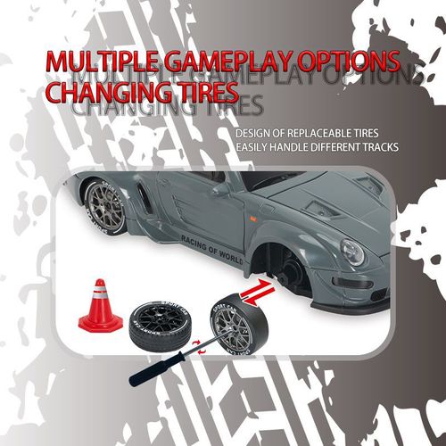 High-speed four-wheel drive drift remote control car, children's electric racing car, rechargeable toy car simulation model