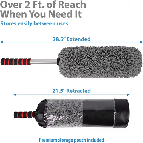 Car cleaning mop, retractable duster, soft-bristled car brush, duster, snow sweeper, car cleaning supplies