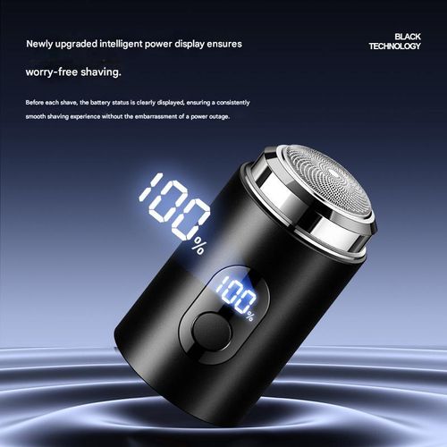 Premium selection of men's electric shavers with digital display, suitable for home and car use, rechargeable, for shaving and beard trimming.