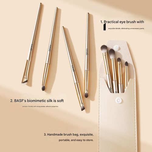 Eyeshadow brush set, makeup brushes, blade brush, under-eye concealer brush, eyeliner brush, small detail brushes, makeup set