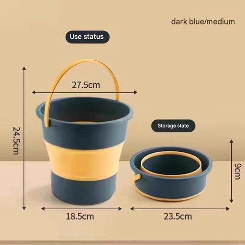 Portable folding bucket, large size, suitable for home use, car wash, outdoor fishing, and is thickened.