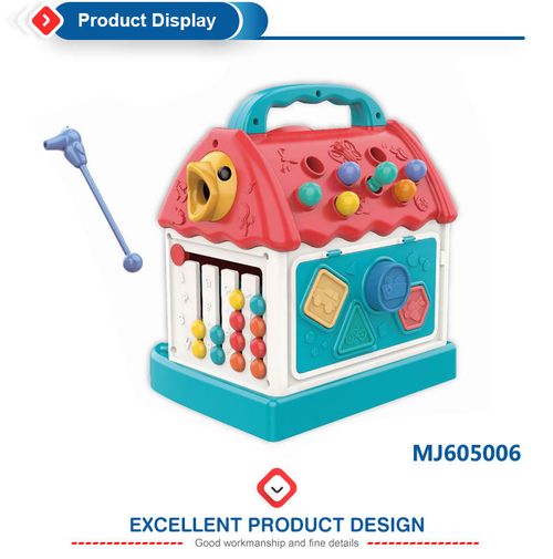 High-quality children's musical toys, infant and toddler musical instrument drum educational set with building blocks and electronic piano.