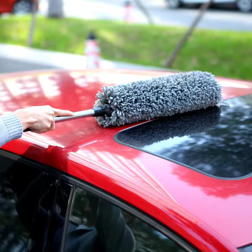 Car cleaning mop, retractable duster, soft-bristled car brush, duster, snow sweeper, car cleaning supplies