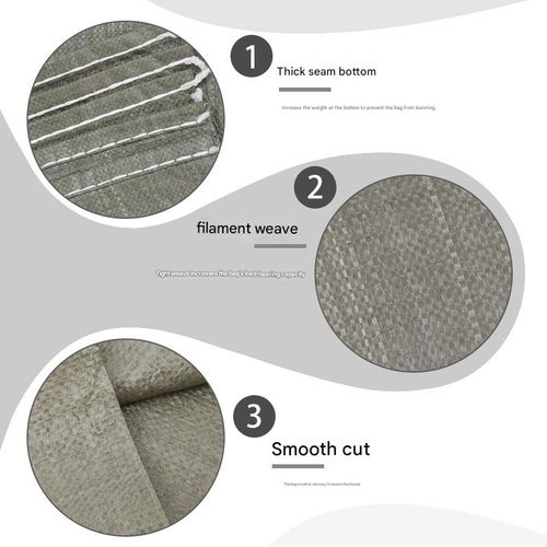 Customized gray woven plastic bags, thickened PP packaging snakeskin bags