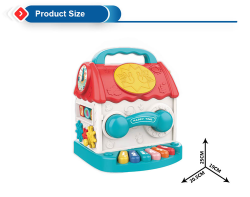 High-quality children's musical toys, infant and toddler musical instrument drum educational set with building blocks and electronic piano.