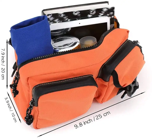Travel Bicycle Frame Bag — Portable Front Leather Pouch, Top Tube Case, Waterproof Handlebar Bag