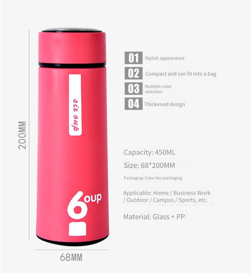 New exquisite glass-lined advertising gift creative water bottle, simple department store student water bottle