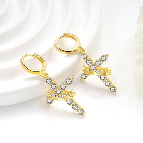Fashion Jewelry Cross Drop Earrings Cross Charms Earrings for Women Drop Earrings