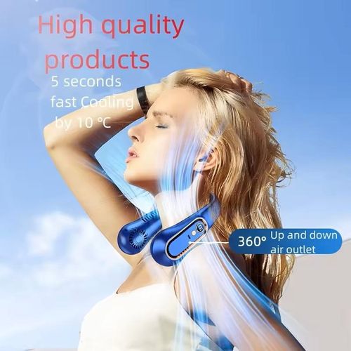 New Outdoor Wearable Neck Fan, New Design Rechargeable USB Portable Cooling Neck Fan