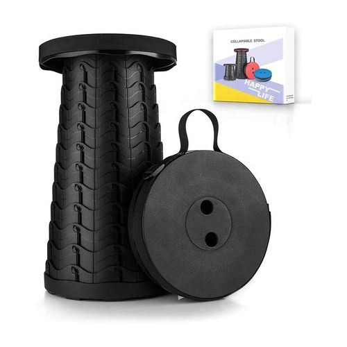 Telescopic Folding Stool Lightweight Collapsible Fishing Stool for Camping Hiking Portable Retractable Stool