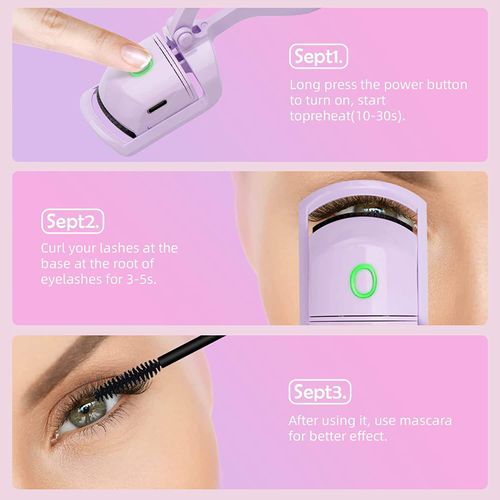USB Charging Electric Heated Eye Lash Perm Eyelashes Curls Makeup Tools Thermal Eyelash Curler