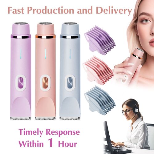 Home Use USB Hair Removal Dual Head Electric Shaver Portable Painless Epilator Device Electric Lady Hair Shaver