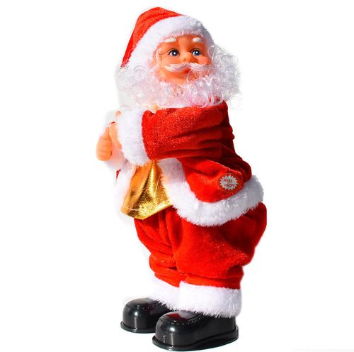 Moving Christmas Decoration Musical Twisting Backside Santa Claus Sing Plush Christmas Doll Gift Toys Christmas Decor