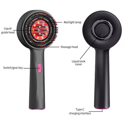 XBH Trend 2025 Electric Hair Scalp Massager Brush for Hair Growth Oil Applicator Massage Comb Anti Hair Loss Red Light Devices