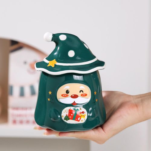 Creative Simple Christmas Breakfast Milk Ceramic Mug Cartoon Cute Couple Coffee Cup