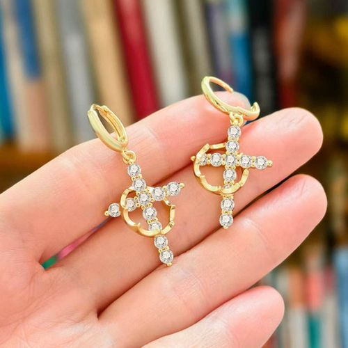 Fashion Jewelry Cross Drop Earrings Cross Charms Earrings for Women Drop Earrings
