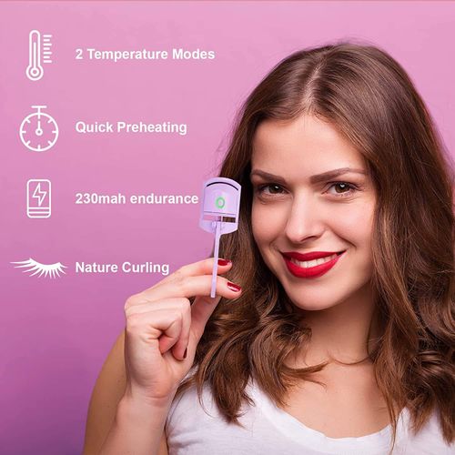 USB Charging Electric Heated Eye Lash Perm Eyelashes Curls Makeup Tools Thermal Eyelash Curler