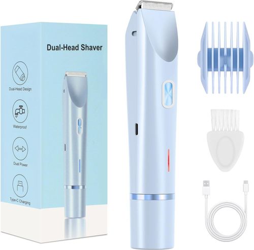 Home Use USB Hair Removal Dual Head Electric Shaver Portable Painless Epilator Device Electric Lady Hair Shaver