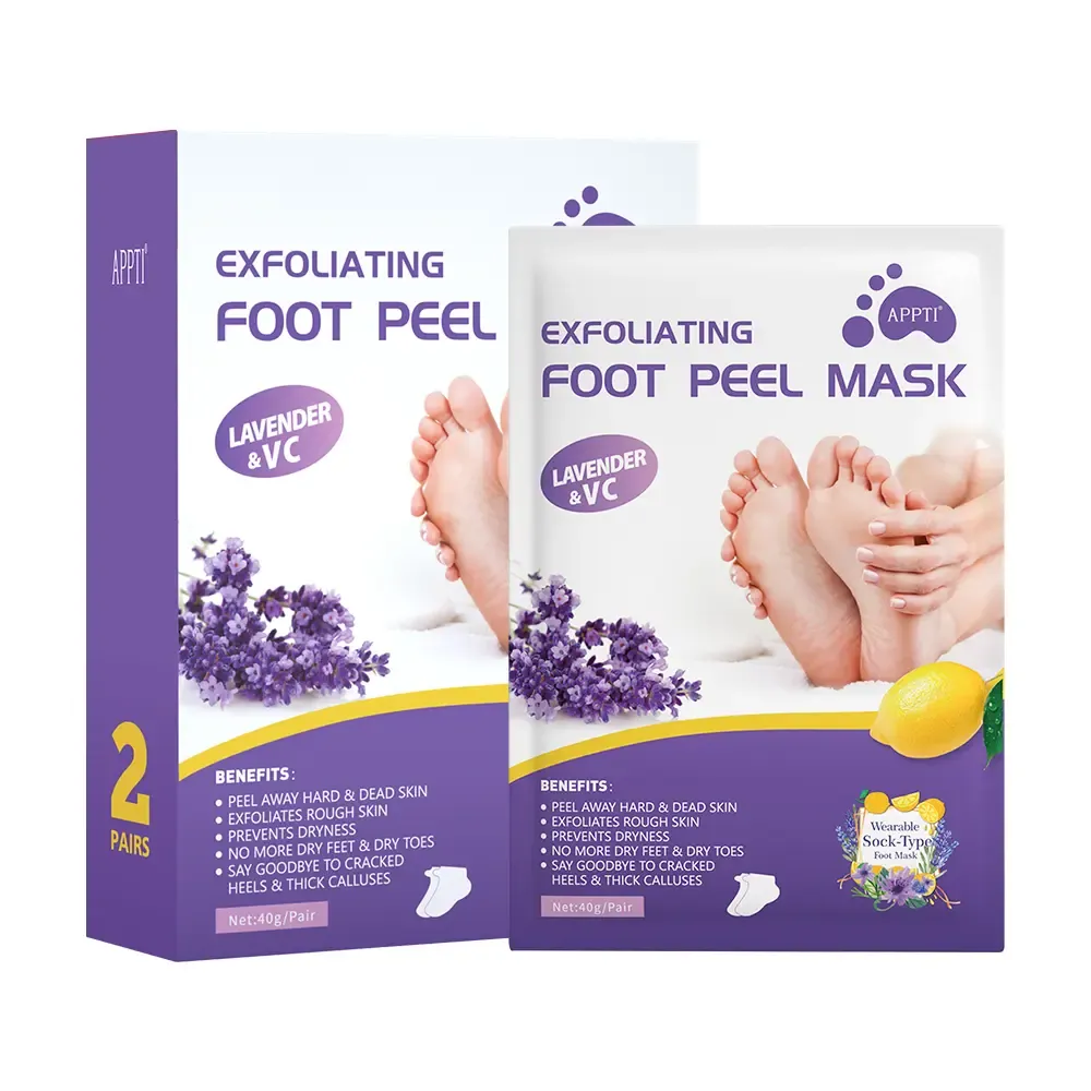 Gentle Exfoliating Foot Mask with Lavender Extract to Soften Calluses and Reveal Smooth Feet