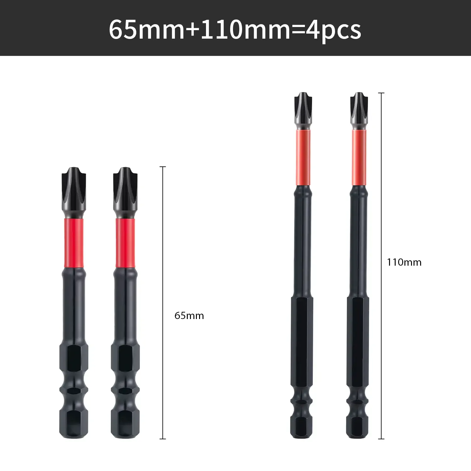 Magnetic Tip Electrician Screwdriver Bits 65mm 110mm Combo Set 10 Pieces 5 Each